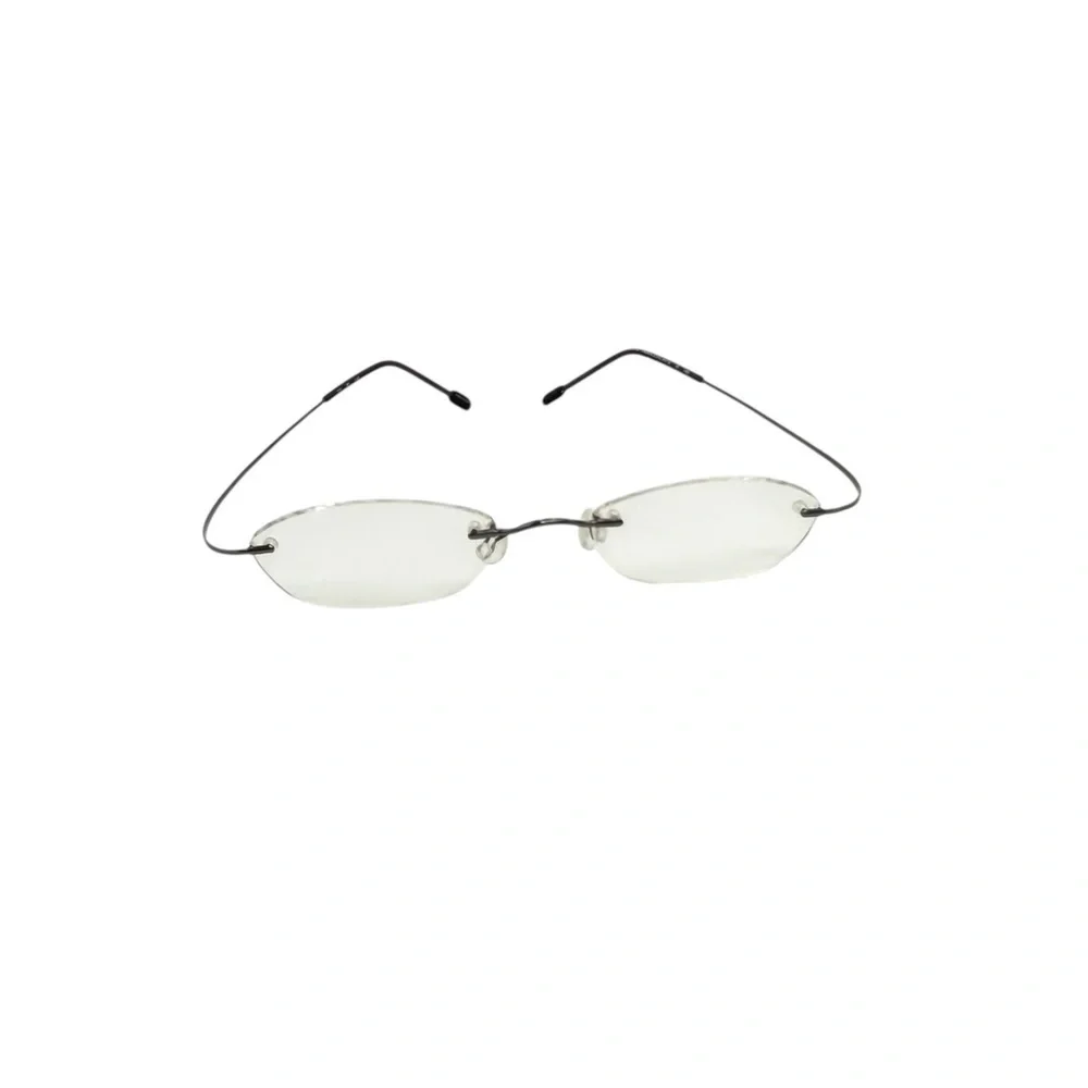 Marchon airlock 2 Sleek Silver Rimless Glasses prescription eyeglasses